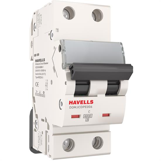 Автоматический выключатель 2P 6kA C Havells - фото 12904