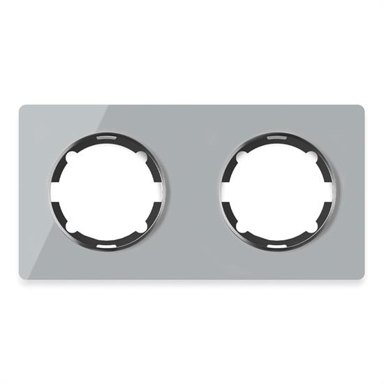 Рамка стеклянная OneKeyElectro, серия Garda, горизонтальная, 2 поста - фото 8758